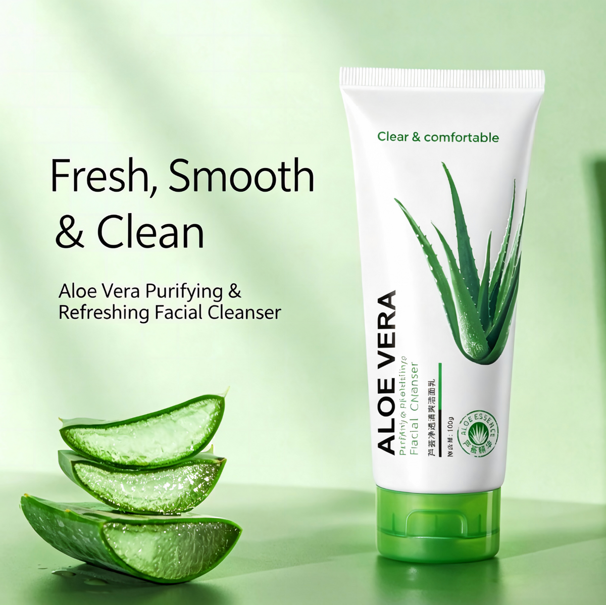 Aloe Vera Purifying Facial Cleanser – Refreshing & Moisturizing Face Wash