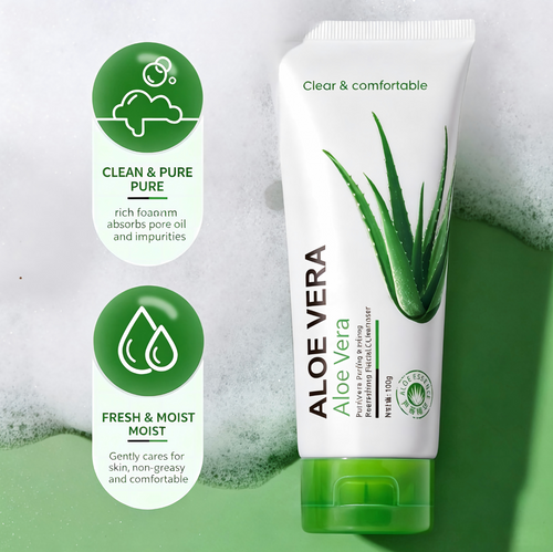 Aloe Vera Purifying Facial Cleanser – Refreshing & Moisturizing Face Wash