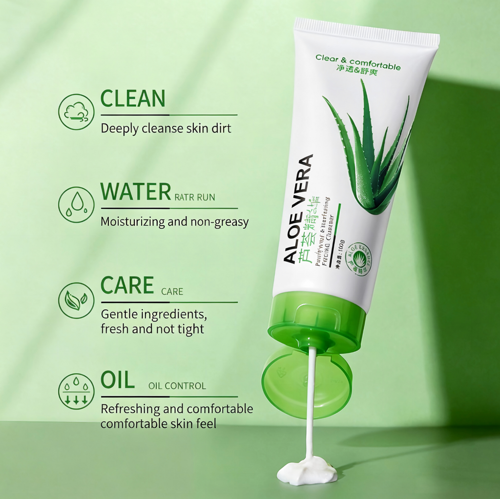 Aloe Vera Purifying Facial Cleanser – Refreshing & Moisturizing Face Wash
