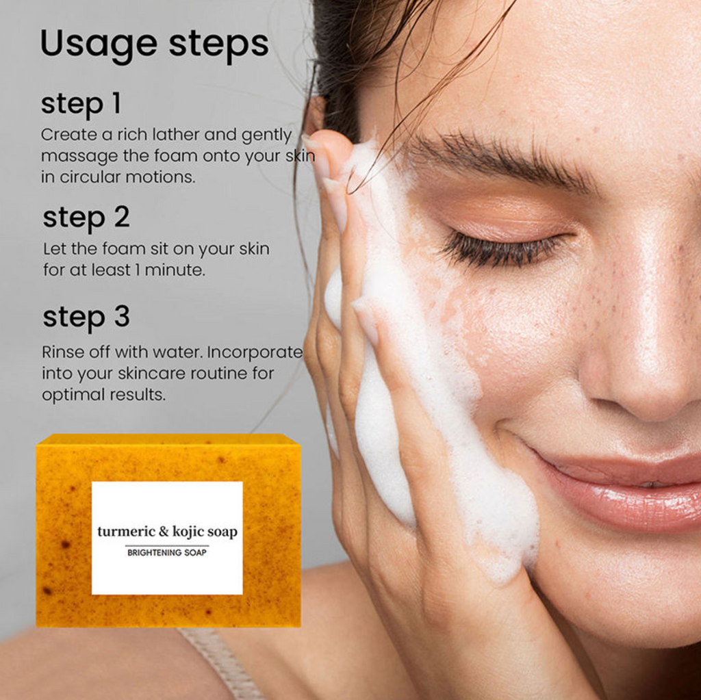 Natural Turmeric & Kojic Acid Handmade Soap – Face & Body Brightening Bar