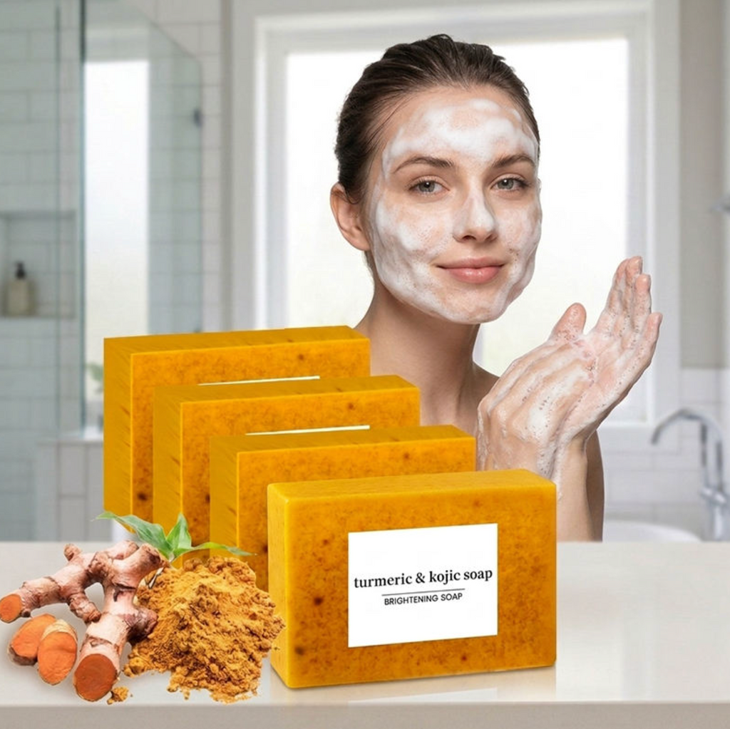 Natural Turmeric & Kojic Acid Handmade Soap – Face & Body Brightening Bar