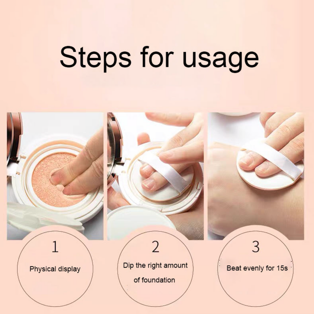 Korean Label Air Cushion CC Cream Foundation – Waterproof Brightening Makeup