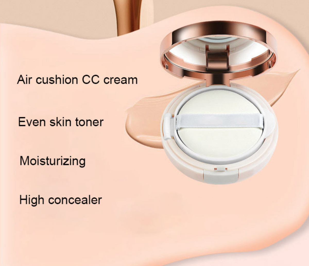 Korean Label Air Cushion CC Cream Foundation – Waterproof Brightening Makeup