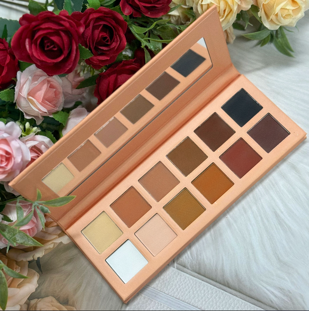 Nude & Dark Eyeshadow Palette – Highly Pigmented Long-Lasting Eye Makeup